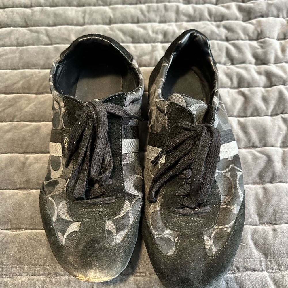 Black and Gray Coach Sneakers